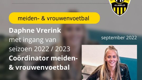 Daphne Vrerink Coordinator Meiden- En Vrouwenvoetbal